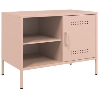 vidaXL Mobile tv Rosa 68x39x50,5 cm in Acciaio - Vidaxl
