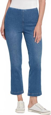 Lyss&eacute; Ankle Denim Baby Bootcut Jeans In Mid Wash