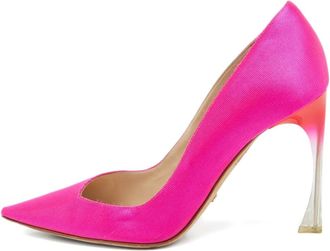 Dior 2024 100mm canvas heeled pumps - Pink