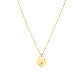 Set & Stones Alice Initial Heart Pendant Necklace in Gold/t at Nordstrom