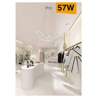 Trade Shop Trade Shop Traesio - Trade Shop - Led Steel Equipo Modern En Fiocco 57w Luce 4000k 6500k 3000k A59b