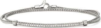 John Hardy JH Essential Wrap diamond bracelet - women - Sterling Silver/White Diamond - L