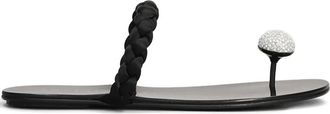 Pedro Garcia Pipa platte sandalen - Zwart
