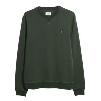 Farah Heren-sweatshirt met ronde hals van biologisch katoen (Evergreen)