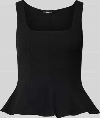 Gina Tricot Slim Fit Top in Falten-Optik in Black, Gr&ouml;&szlig;e XS