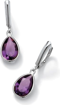 Palm Beach Jewelry Birthstone.925 Sterling Silver Drop Earrings