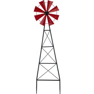 Glitzhome 44H Metal Wind Spinner Yardstake in Red at Nordstrom, Size Medium