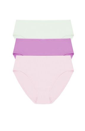 Natori Bliss Bare Cotton Hipster 3-Pack in Iced Mint/wld Petal/msty Orchd at Nordstrom, Size Xx-Large