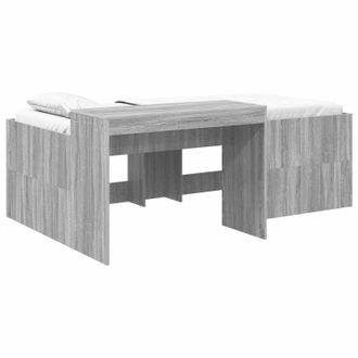 vidaXL Letto Alto Per Bambini Con Scrivania Sonoma Grigio Vidaxl
