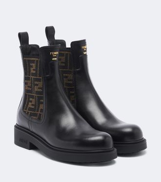 Fendi Botas chelsea Commando FF Zucca de piel