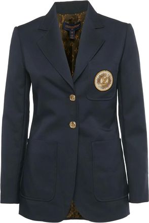 Louis Vuitton Blazer con applicazione LV - Blu