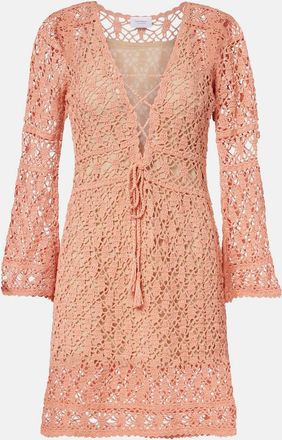 Anna Kosturova Bianca crochet cotton minidress