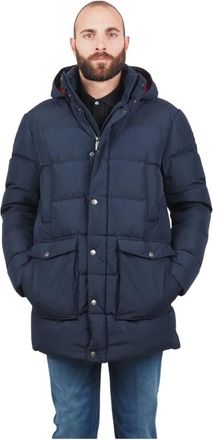 Ciesse Piumini Lange blauwe winterjas voor mannen - Heren - Winterjassen - Blauw - 2XL - Jassen