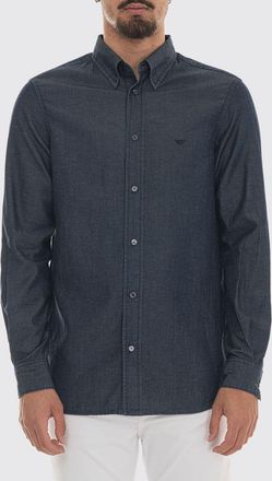 Emporio Armani Camicia casual in misto cotone e lino