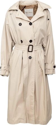 Max Mara Pre-owned Womens Max Trench Coat - 10s - Beige Cotton - Size EU 36 (Womens)