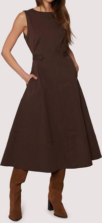 Lost + Wander Bella Vista Midi Dress In Dark Brown