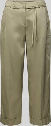 OPUS Wide Leg Pants mit Bindeg&uuml;rtel Modell Meeri bloom in Hellgruen, Gr&ouml;&szlig;e 34