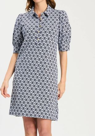 Tyler B&ouml;e Alicia Knit Dress In Blue White Stain Glass