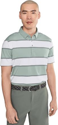 adidas Golf Ultimate365+ Jumbo Stripe CLIMACOOL(r) Polo Shirt Mens Clothing Wonder Sage/White : 2XL, Elastane/Polyester