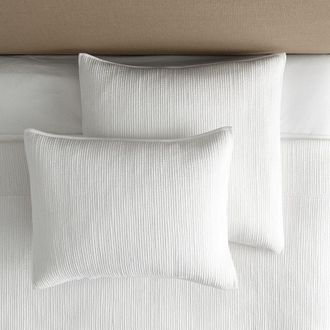 Ballard Designs Maddie Channel Stitched Sham - Cornflower Standard - Ballard Designs