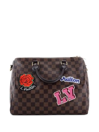 Louis Vuitton Speedy Bandouliere Bag Limited Edition Patches Damier 30 satchel - Bruin