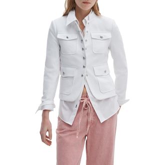 Rag & Bone Mercer Cotton Blend Blazer in Ivory at Nordstrom, Size 10