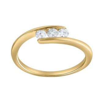 LuvMyJewelry Trilove 0.25 Ct 10K Gold Diamond Ring in 10K Yellow Gold at Nordstrom, Size 7.5
