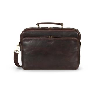 Howard London Damien Aktetas - Heren - Laptoptassen - Bruin - ONE Size - Leer - Tassen