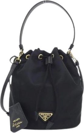 Prada Pre-owned Vela Schoudertas - Dames - Vintage Tas - Zwart - ONE Size - Vintage