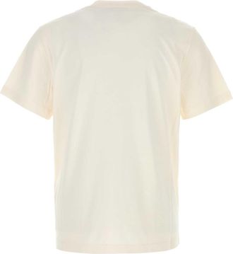 Moncler Logo-Embroidered Cotton T-Shirt - Beige