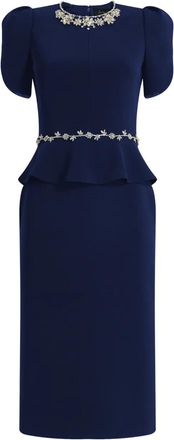 Jenny Packham Abito midi Jules con decorazione - Blu