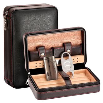 OEM Caja Port&aacute;til Para Puros Hecha De Madera De Cedro