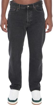 Saint Laurent Black Straight Mid Rise Jeans