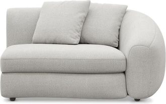 Castlery Fable Right Arm Sofa Customized, Performance Fleece, Medium Grey, Ultra Deep Seats, Spill Resistant, Castlery