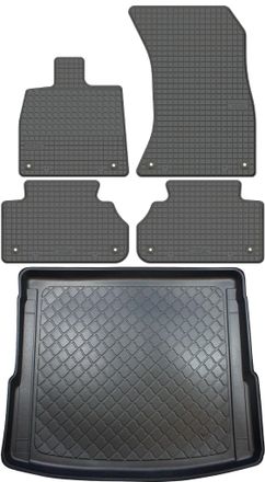 OEM Audi Q5 Ii Fy Suv Desde Enero De 2017. Juego De Alfombrillas De Goma Para Coche + Alfombrilla Para Maletero