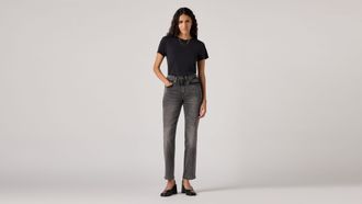 Levi's 724 High Rise Straight Jeans - Womens - 25X28 - Black