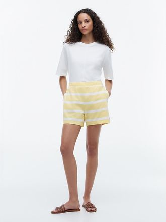 Tommy Hilfiger Womens Striped 5 Sweatshort - Citronella - XS