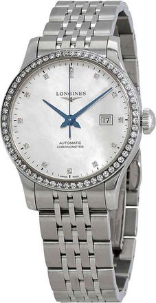 Longines Record Automatic Mother of Pearl Dial Ladies Watch L2.321.0.87.6