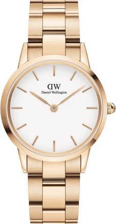 Daniel Wellington Iconic Bracelet Watch, 32mm in Eggshell White/Rose Gold at Nordstrom