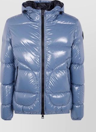 Herno quilted hooded jacket shiny finish