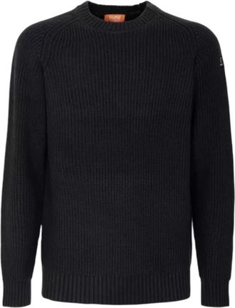 Suns Zwart Gebreid Mgs 53008U V2 - Heren - Ronde hals truien - Zwart - 2XL - Truien & Vesten