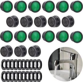 OEM Paquete De 20 Aireadores De Grifo, Repuestos Con Junta Para La Tapa Del Grifo, Limitador De Caudal, Inserto De Filtro, Ahorro De Agua, Limitador De Ca