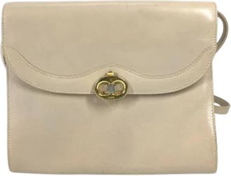 Celine Pre-owned Leather celine-bags - Dames - Vintage Schoudertas - Beige - ONE Size - Vintage