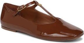 Franco Sarto Marylee T-Strap Flat in Saddle Tan at Nordstrom Rack, Size 6.5