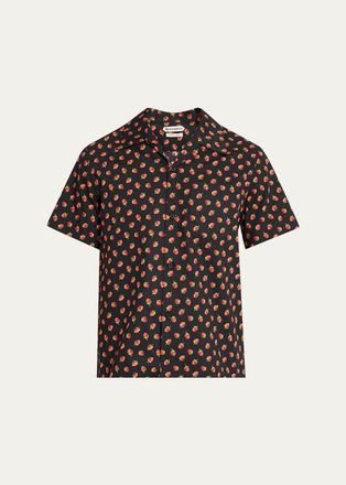 J.W.Anderson Strawberry-Print Cotton Camp Shirt