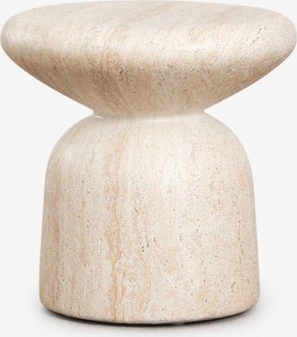 Sklum Mesita De Noche Redonda &Oslash;40 Cm En Cemento Zanira Sklum