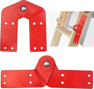 OEM 2 Bisagras, Para Escaleras De &Aacute;tico, 244,78,5 Cm, Incluye 16 Tornillos, Juego De Repuesto Para Escalera Plegable Con Estampado De Espiga Roja