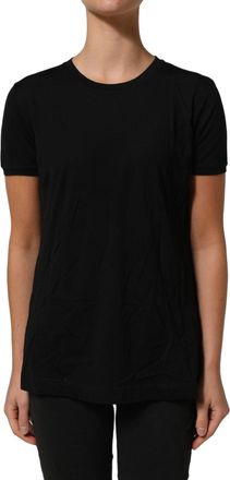 Dolce & Gabbana Womens Black Wool Crew Neck Short Sleeves Men T-Shirt