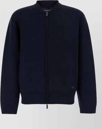 Emporio Armani virgin wool knitted zip jacket