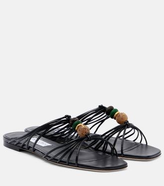 Jimmy Choo London Lova embellished leather mules